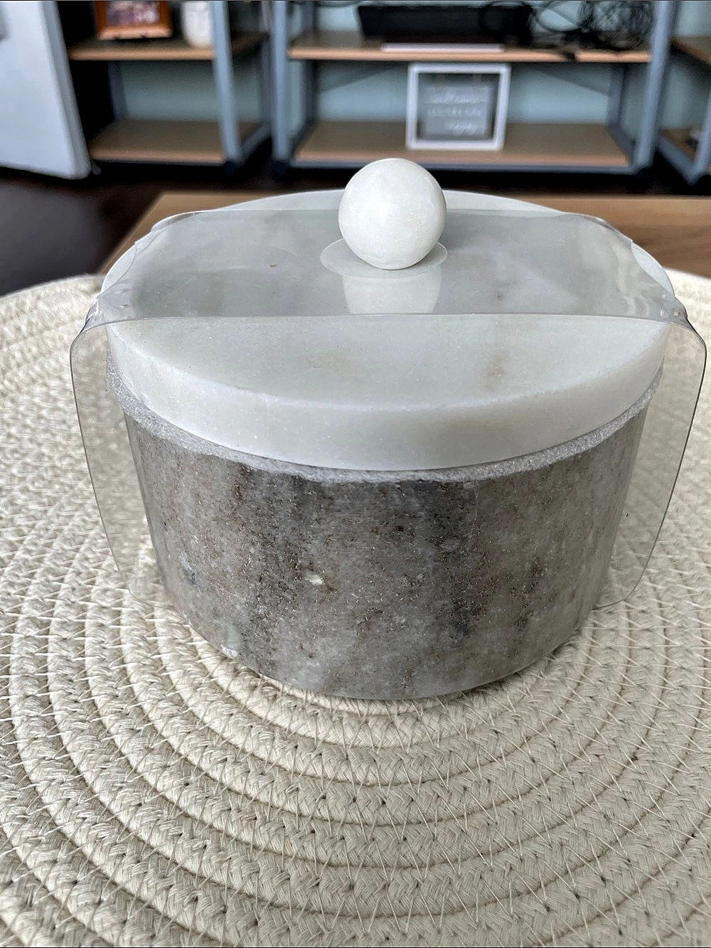 Threshold Decorative Box in White & Gray